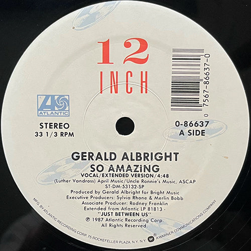 GERALD ALBRIGHT // SO AMAZING (4:48) / JUST BETWEEN US (4:45)