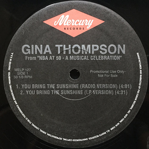GINA THOMPSON // YOU BRING THE SUNSHINE (4VER)