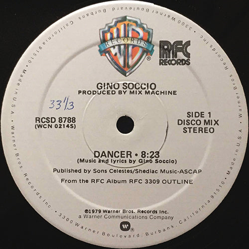 GINO SOCCIO // DANCER (8:23) / SO LONELY (2:03)
