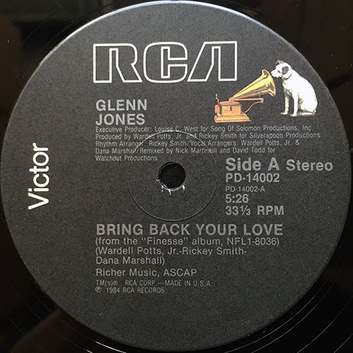 GLENN JONES // BRING BACK YOUR LOVE (5:26) / IT HURTS TOO MUCH (5:09)