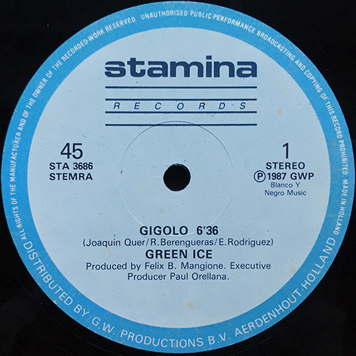 GREEN ICE // GIGOLO (6:36) / (INSTRUMENTAL DUB) (6:15)