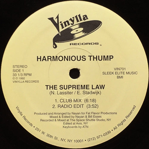 HARMONIOUS THUMP // THE SUPREME LAW (3VER)