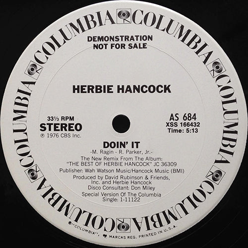 HERBIE HANCOCK // DOIN' IT (5:13) / KNEE DEEP (5:39)