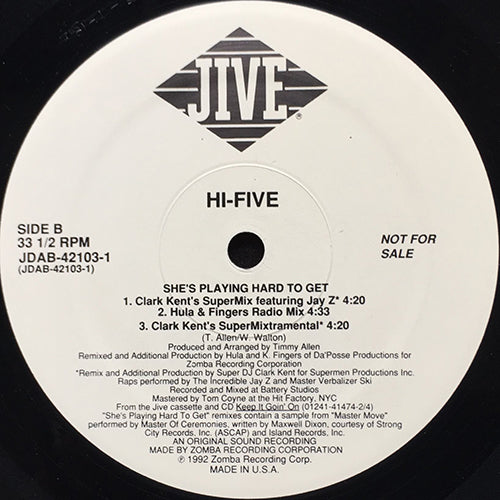 HI-FIVE feat. SKI & JAY-Z // SHE'S PLAYING HARD TO GET (CLARK KENT REMIX) (6VER)