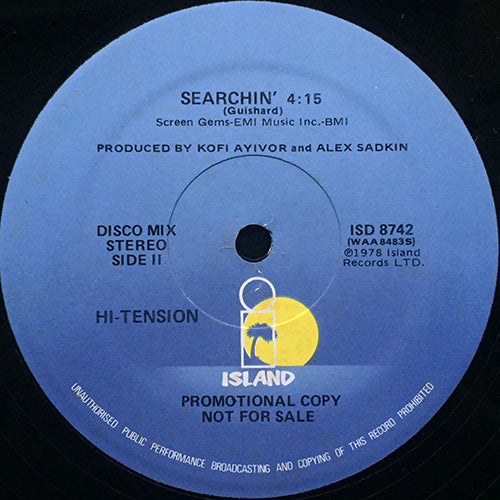 HI-TENSION // BRITISH HUSTLE (6:30) / SEARCHIN' (4:15) – next records japan