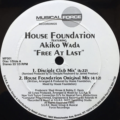 HOUSE FOUNDATION feat. AKIKO WADA // FREE AT LAST (8VER)
