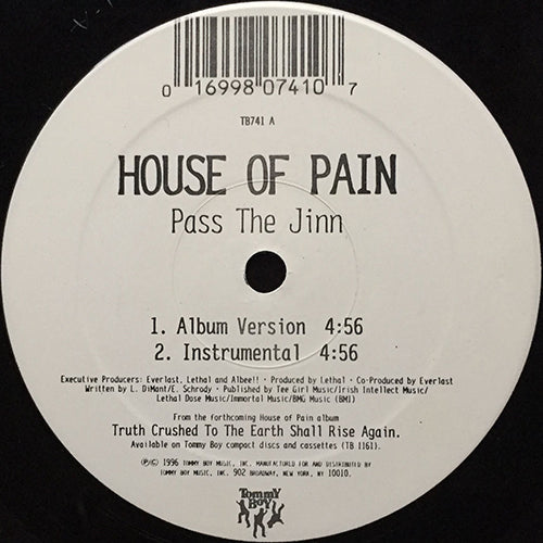 HOUSE OF PAIN // PASS THE JINN (2VER) / HEART FULL OF SORROW feat. SADAT X (2VER)