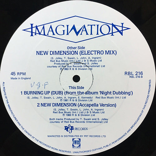 IMAGINATION // NEW DIMENSION (ELECTRO MIX & ACCAPELLA VERSION) / BURNING UP (DUB)