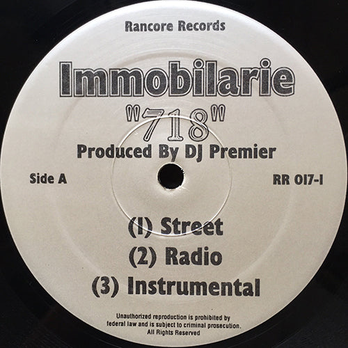 IMMOBILARIE // 718 (3VER) / BOUNCE TO THIS (3VER)