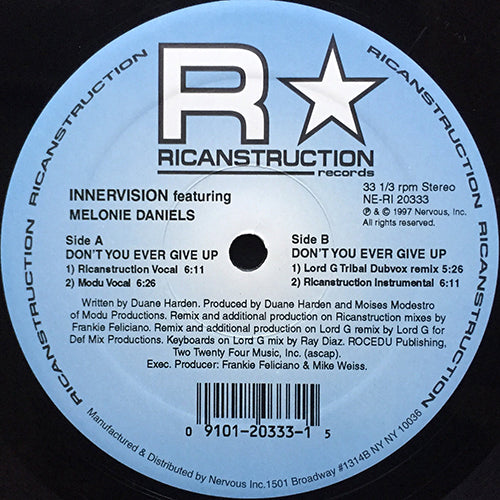 INNERVISION feat. MELONIE DANIELS // DON'T YOU EVER GIVE UP (FRANKIE FELICIANO MIX) (4VER)