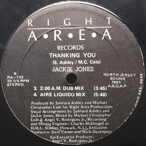 JACKIE JONES // THANKING YOU (4VER)