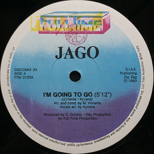 JAGO // I'M GOING TO GO (5:12) / (INSTRUMENTAL) (5:00)