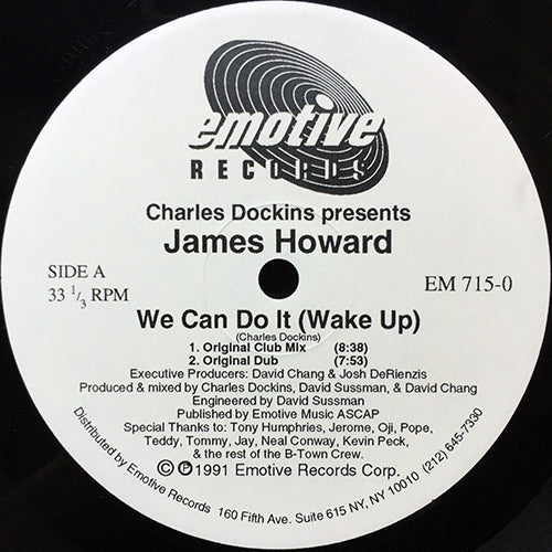 CHARLES DOCKINS presents JAMES HOWARD // WE CAN DO IT (WAKE UP) (4VER)