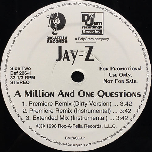 JAY-Z // A MILLION & ONE QUESTION (5VER)