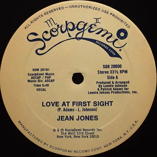 JEAN JONES // LOVE AT FIRST SIGHT (5:40) / INST (5:15)