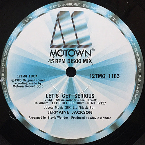 JERMAINE JACKSON // LET'S GET SERIOUS (7:56) / JE VOUS AIME BEAUCOUP (4:00)