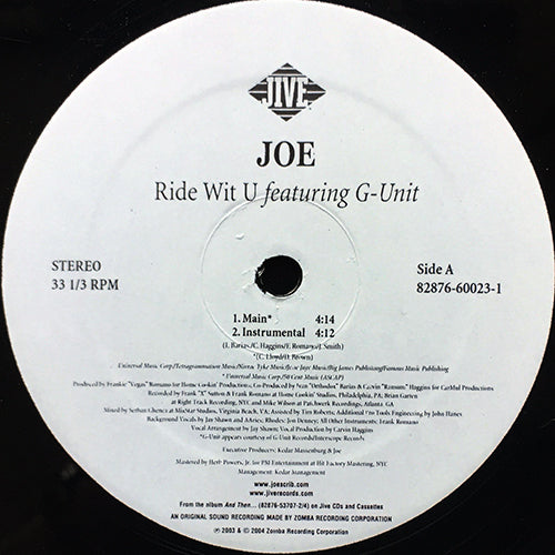 JOE feat. G-UNIT // RIDE WIT U (4VER)