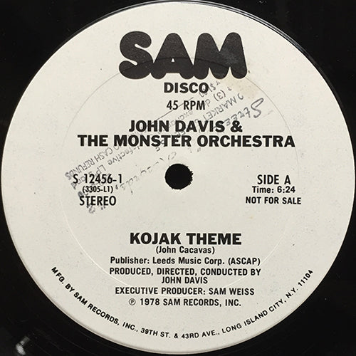 JOHN DAVIS AND THE MONSTER ORCHESTRA // KOJAK THEME (6:24) / WHATEVER HAPPENED TO (ME AND YOU) (3:47)
