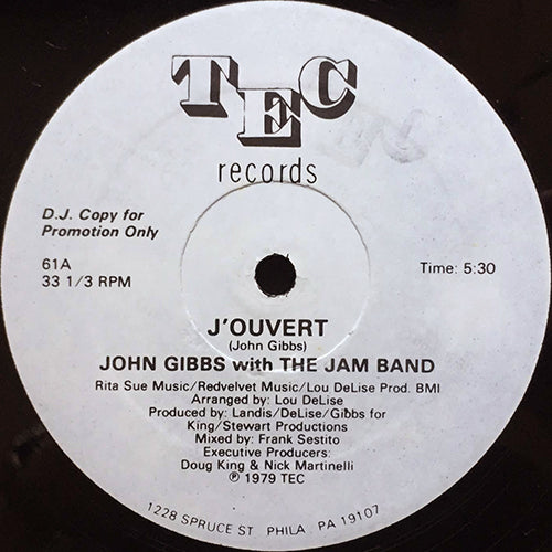 JOHN GIBBS with THE JAM BAND // J'OUVERT (5:30/2:30)