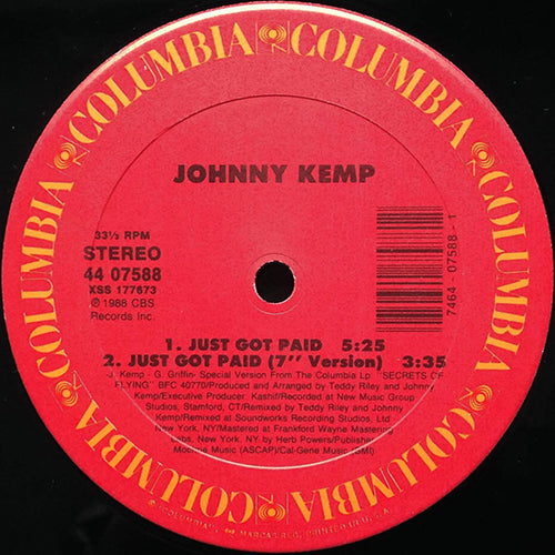 JOHNNY KEMP // JUST GOT PAID (4VER)