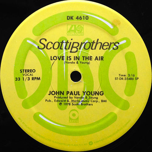 JOHN PAUL YOUNG // LOVE IS IN THE AIR (5:16) / WHERE THE ACTION IS (3:04)