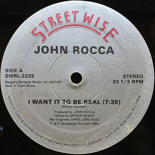 JOHN ROCCA // I WANT IT TO BE REAL (7:35) / INST (5:06) / ENGLISHMAN I ...