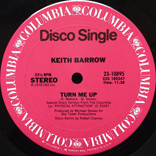 KEITH BARROW // TURN ME UP (11:38) / INST (11:48)