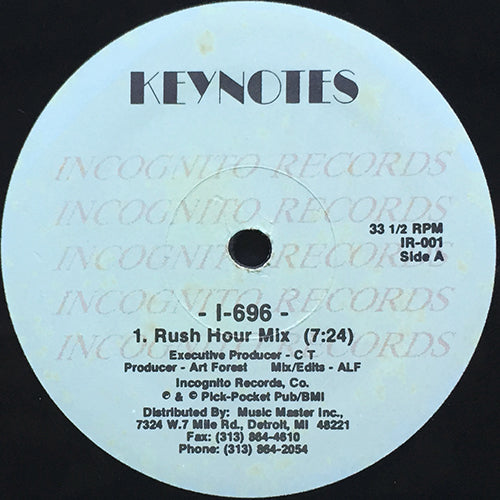 KEYNOTES // 1-696 (RUSH HOUR MIX) (7:24) / ENTER-STATE (DRIVE ON MIX) (5:14) / ENTER-STATE (MERING TECHNO MIX) (5:24)