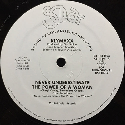 KLYMAXX // NEVER UNDERESTIMATE THE POWER OF A WOMAN (5:08)