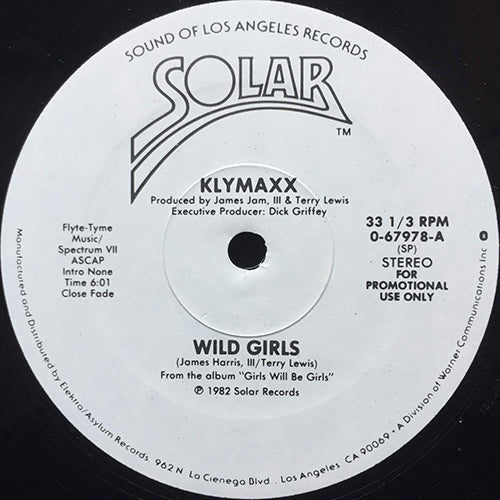 KLYMAXX // WILD GIRLS (6:01) / CAN'T LET LOVE JUST PASS ME BY (4:48)