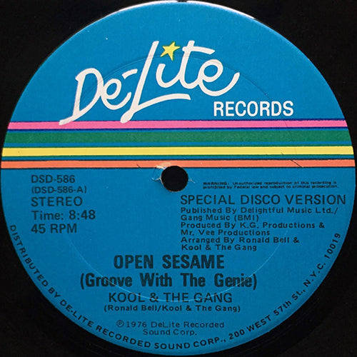 KOOL & THE GANG // OPEN SESAME (GROOVE WITH THE GENIE) (8:48) / LOVE & UNDERSTANDING (COME TOGETHER) (7:53)