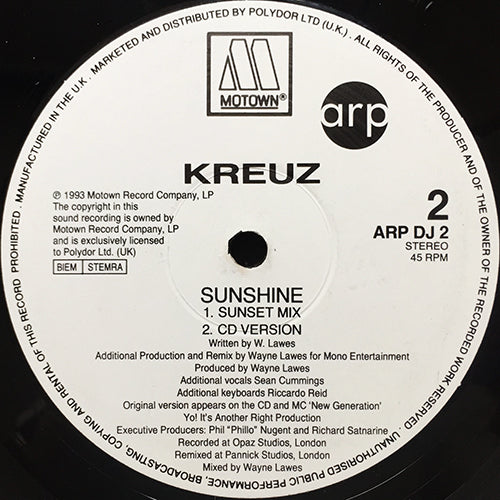 KREUZ // SUNSHINE (4VER)