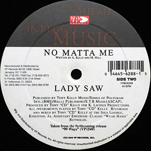 LADY SAW // OH YEAH / NO MATTA ME