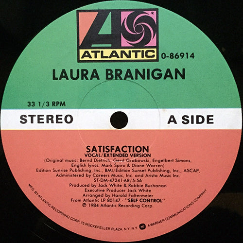 LAURA BRANIGAN // SATISFACTION (5:56) / TI AMO (4:18)