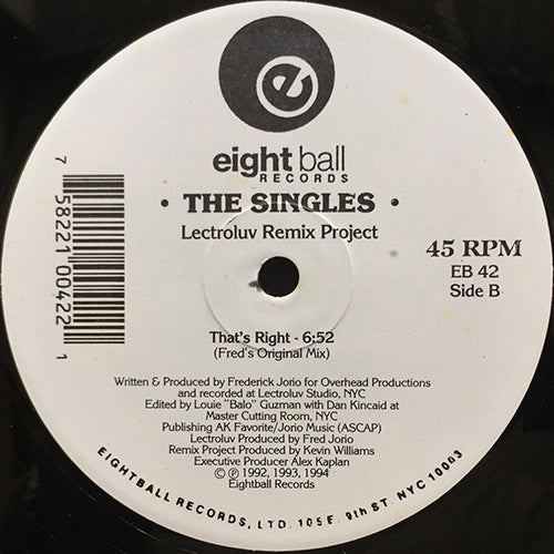 LECTROLUV // REMIX PROJECT (THE SINGLES) (EP) inc. DREAM DRUMS (JUNIOR VASQUEZ ALL OVER SOUND FACTORY MIX) / IF WE TRY (JAHKEY B'S BREAK THE CHAINS MIX) / THAT'S RIGHT (FRED'S ORIGINAL)