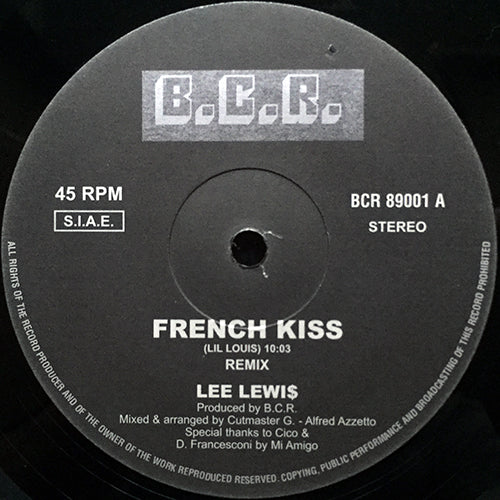 LEE LEWIS // FRENCH KISS (REMIX) (10:03) / ATMOSPHERE (DEEP VERSION) (9:40)