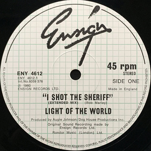 LIGHT OF THE WORLD // I SHOT THE SHERRIFF (EXTENDED) / PAINTED LADY / A NEW SOFT SONG