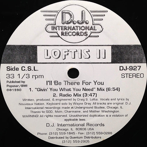 LOFTIS II // I'LL BE THERE FOR YOU (4VER)