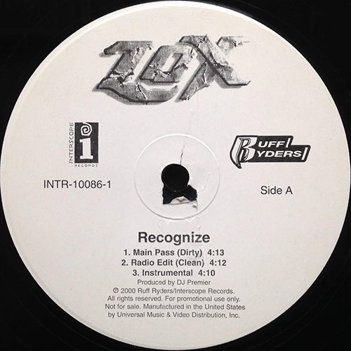 LOX // RECOGNIZE (3VER) / SCREAM L.O.X. (2VER) / U TOLD ME feat. EVE (2VER)