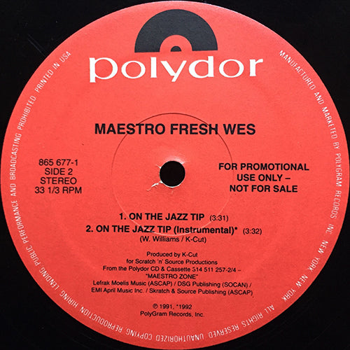 MAESTRO FRESH WES // ANOTHER FUNKY BREAK (FROM MY PAP'S CRATE) (2VER) / ON THE JAZZ TIP (2VER)