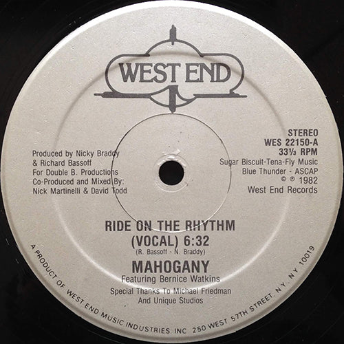 MAHOGANY // RIDE ON THE RHYTHM (6:32) / DUB (5:50)