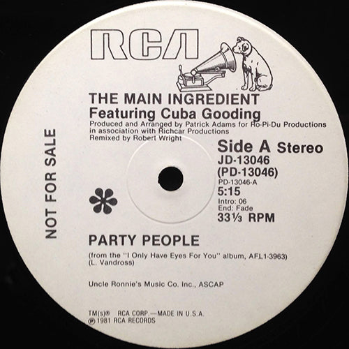 MAIN INGREDIENT feat. CUBA GOODING // PARTY PEOPLE (5:15) / SAVE ME (4:20)
