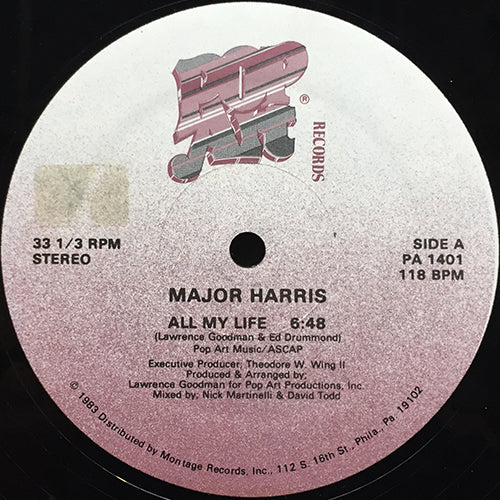 MAJOR HARRIS // ALL MY LIFE (6:48/3:48) / (DUB MIX) (5:51)