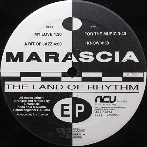 MARASCIA // THE LAND OF RHYTHM (EP) inc. MY LOVE / A BIT OF JAZZ / FOR THE MUSIC / I KNOW