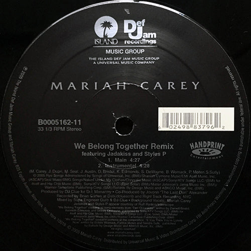 MARIAH CAREY feat. JADAKISS AND STYLES P // WE BELONG TOGETHER (REMIX) (2VER)