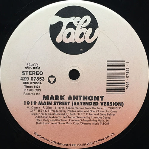 MARK ANTHONY // 1919 MAIN STREET (4VER)