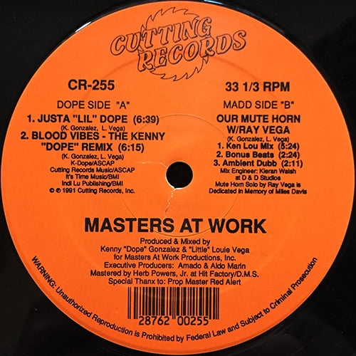 MASTERS AT WORK // JUSTA LIL DOPE / BLOOD VIBES (KENNY DOPE REMIX) / OUR MUTE HORN (3VER)