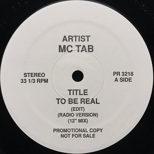 MC TAB // TO BE REAL (5VER) / COME ON AND GROOVE ME