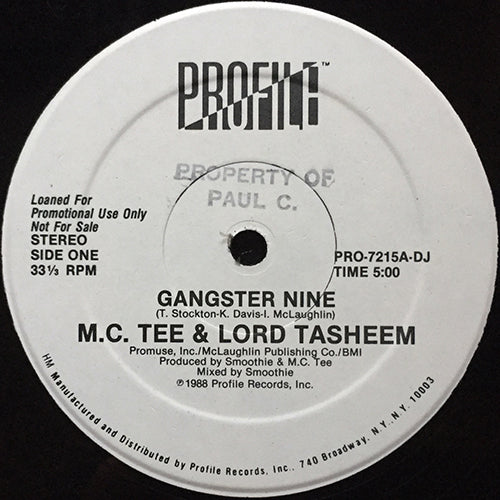 M.C. TEE & LORD TASHEEM // GANGSTER NINE (3VER)