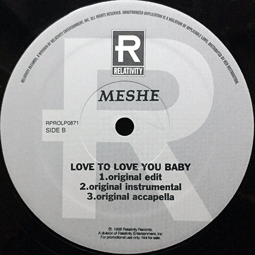 MESHE // LOVE TO LOVE YOU BABY (REMIX & ORIGINAL) (5VER)